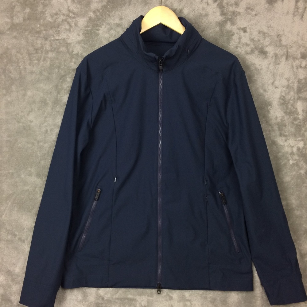 Lululemon Jacket Mens XL Blue Sojourn Track Softshell Zip Up Stretch Casual